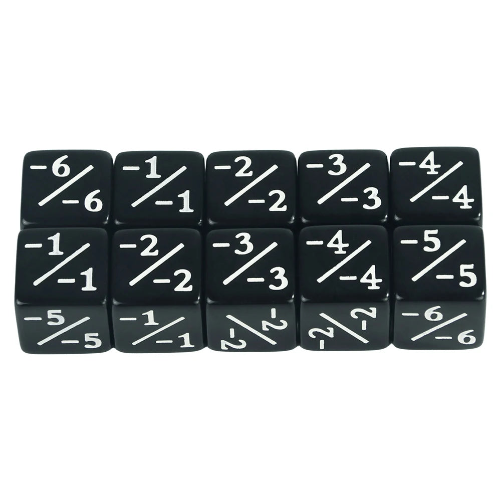 Acrylic Counter Dice Sets – 10-Piece D6 Token Dice Set