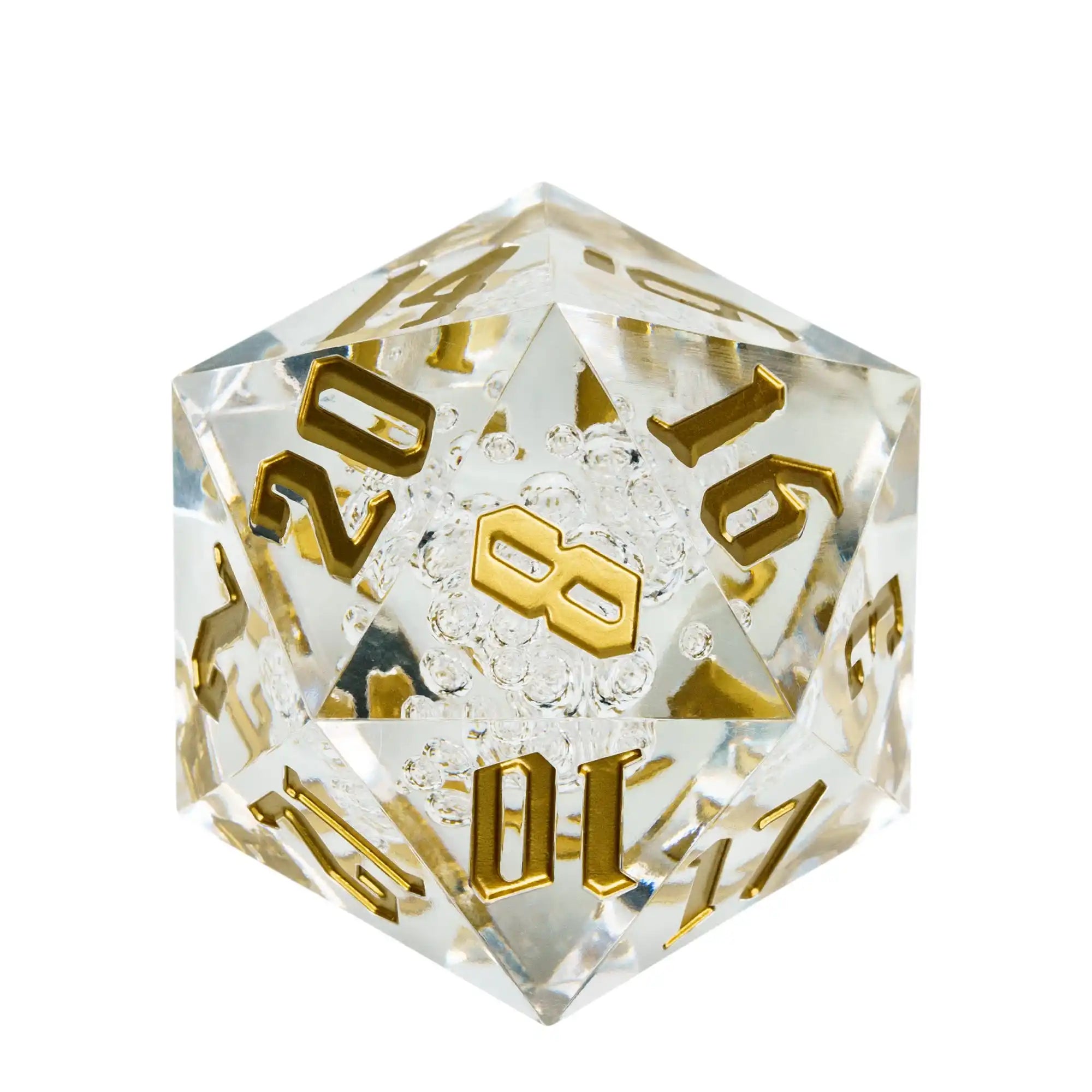 Crystal Giant D20 Die – Acrylic 20-Sided Polyhedral Dice