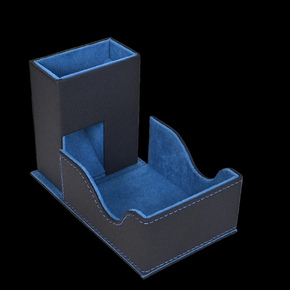 Foldable Faux Leather Dice Tower with Tray and Carry Bag – Portable Dice Roller