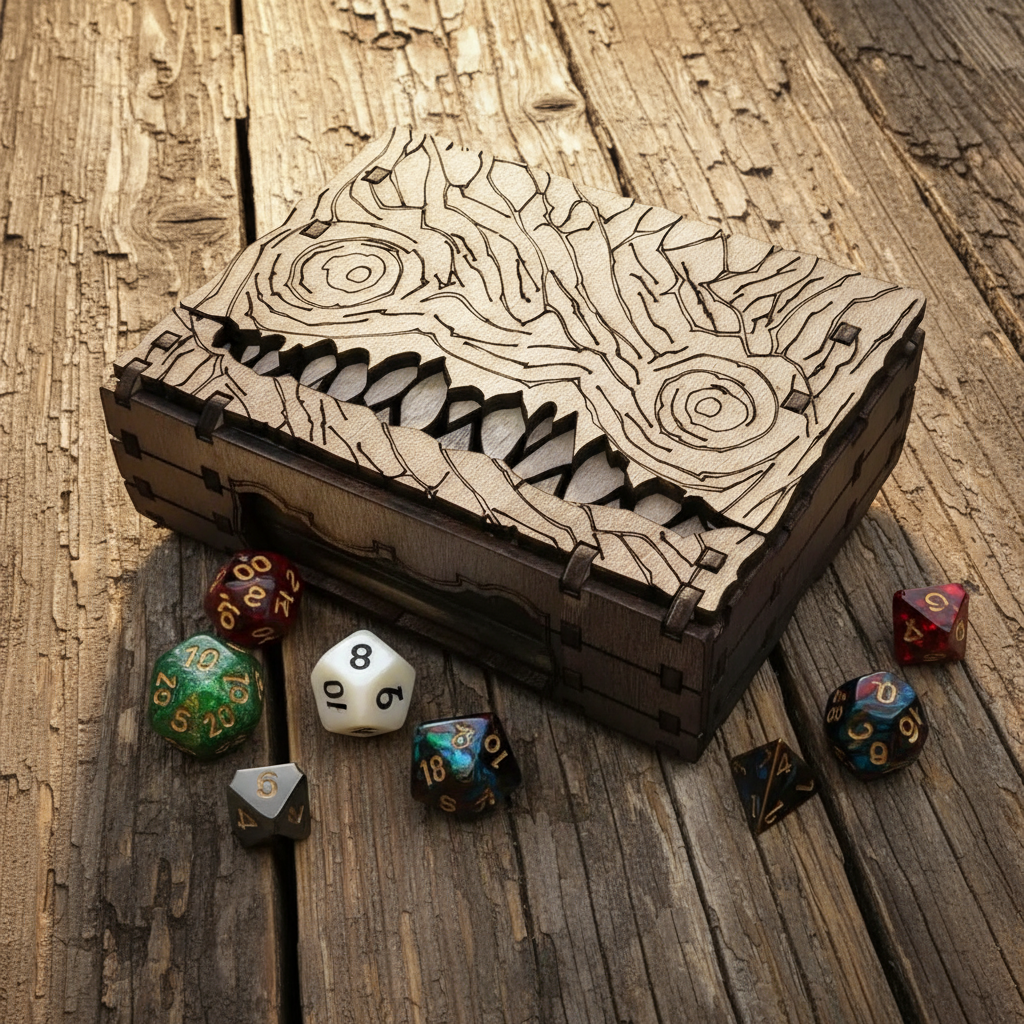 Necro-Mimicon Dice Box – Handcrafted Dice Storage Case