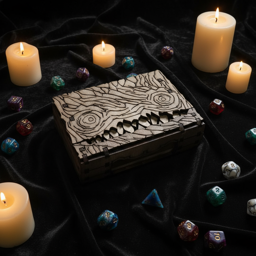 Necro-Mimicon Dice Box – Handcrafted Dice Storage Case