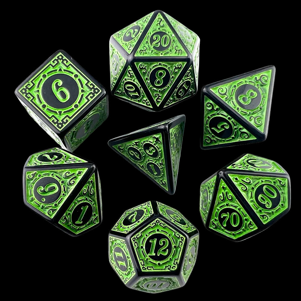 Retro Acrylic - 7-Piece Dice Sets
