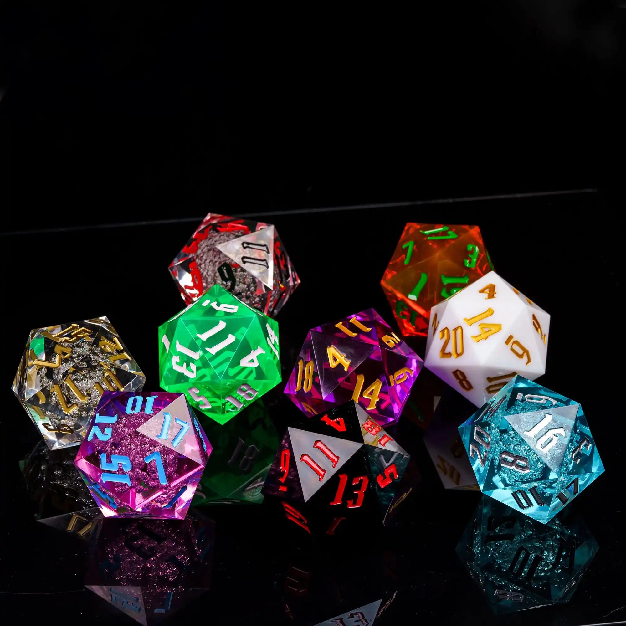 Crystal Giant D20 Die – Acrylic 20-Sided Polyhedral Dice