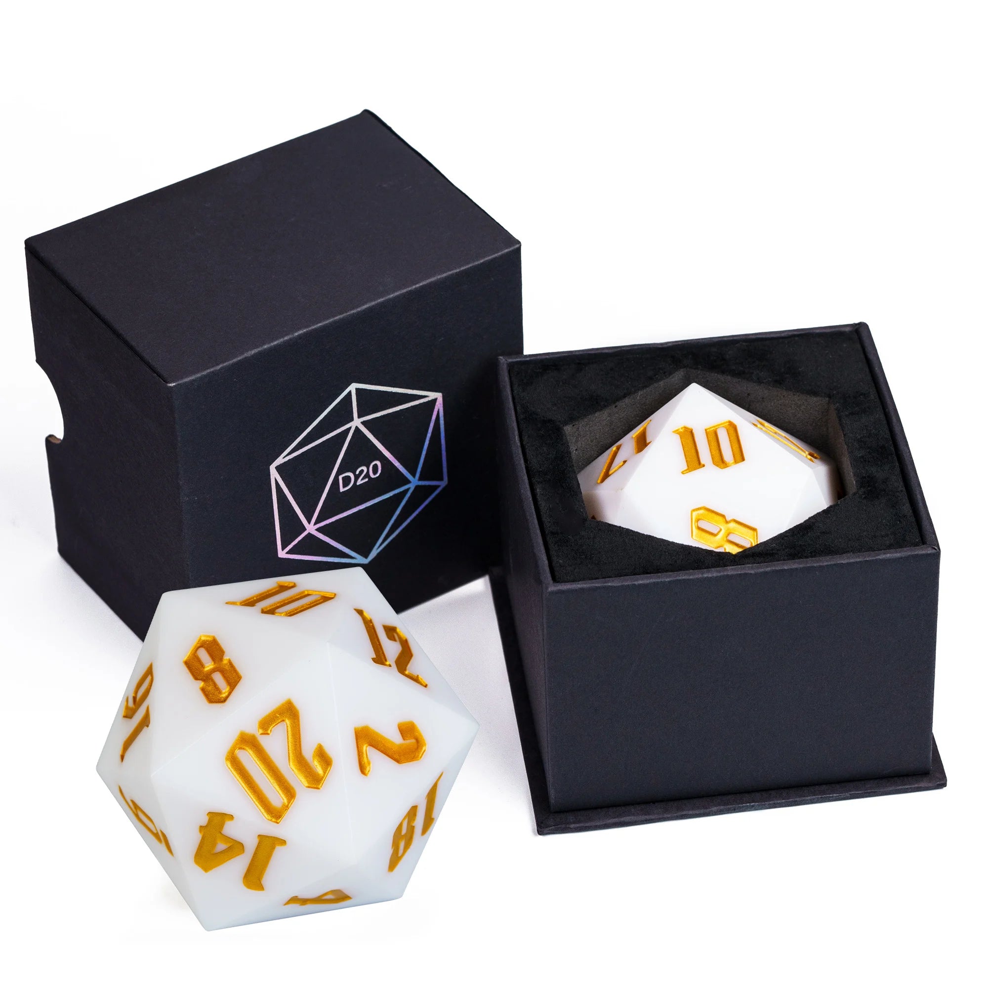 Crystal Giant D20 Die – Acrylic 20-Sided Polyhedral Dice
