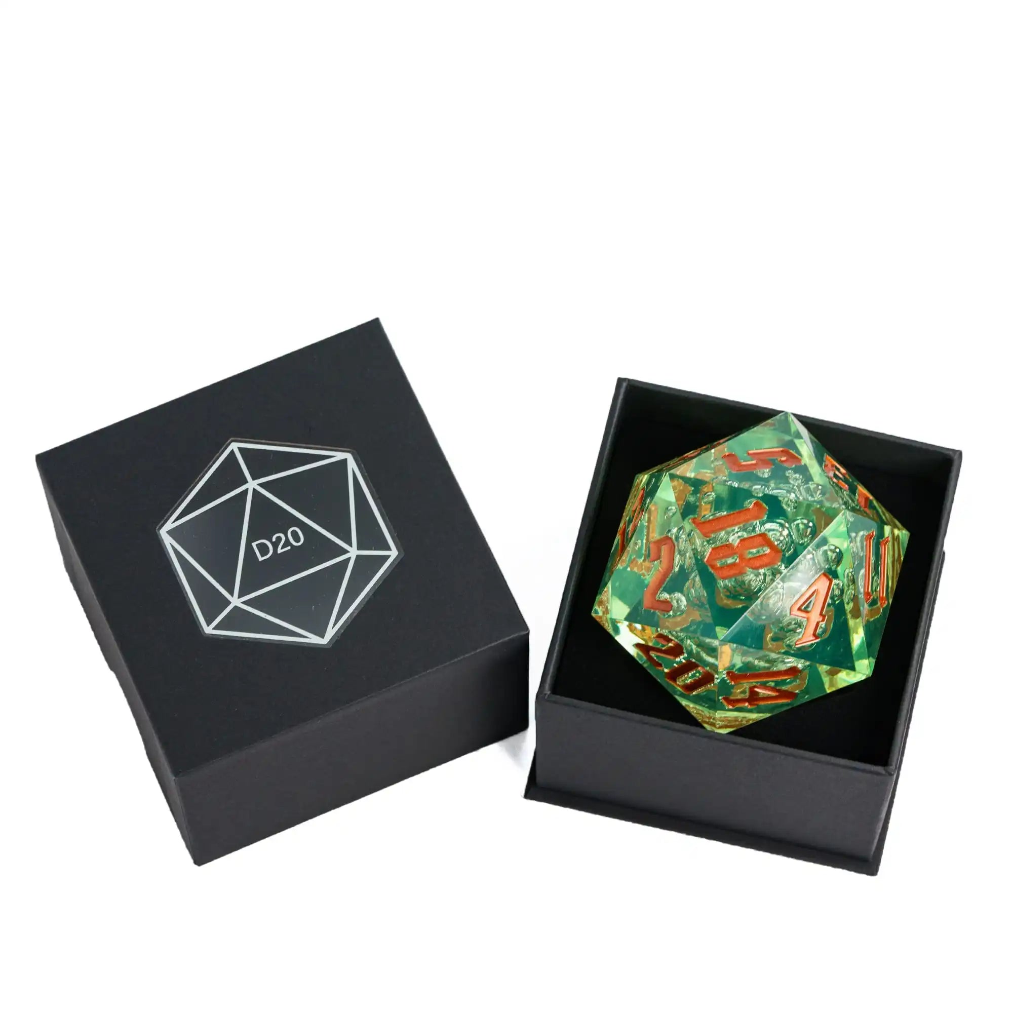 Crystal Giant D20 Die – Acrylic 20-Sided Polyhedral Dice