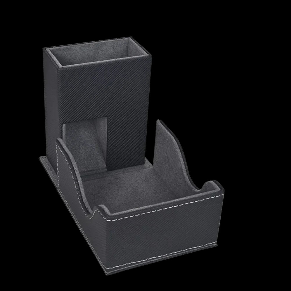 Foldable Faux Leather Dice Tower with Tray and Carry Bag – Portable Dice Roller