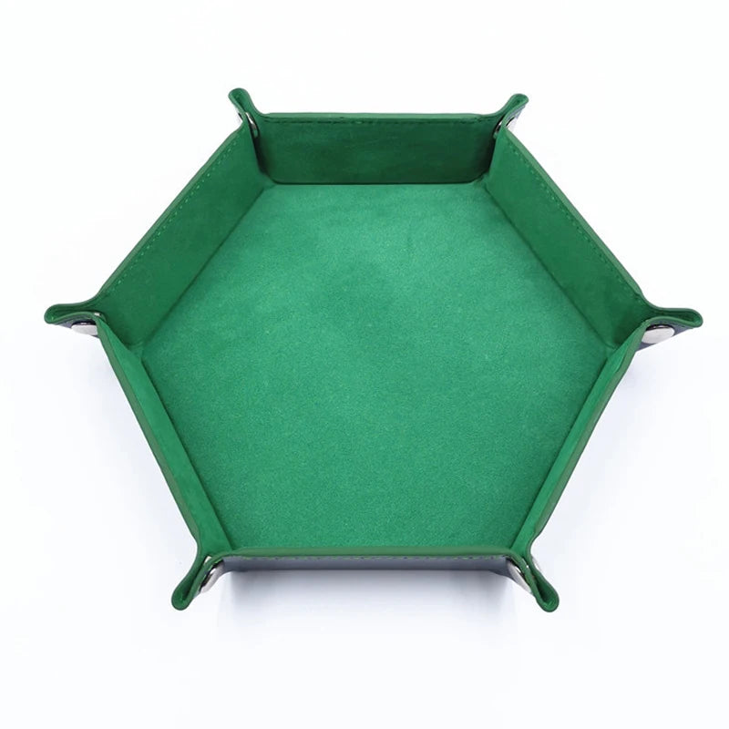 Colorful Foldable Faux Leather Dice Trays