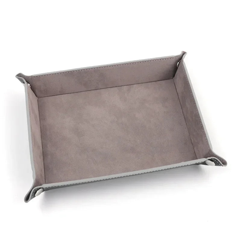 Colorful Foldable Faux Leather Dice Trays