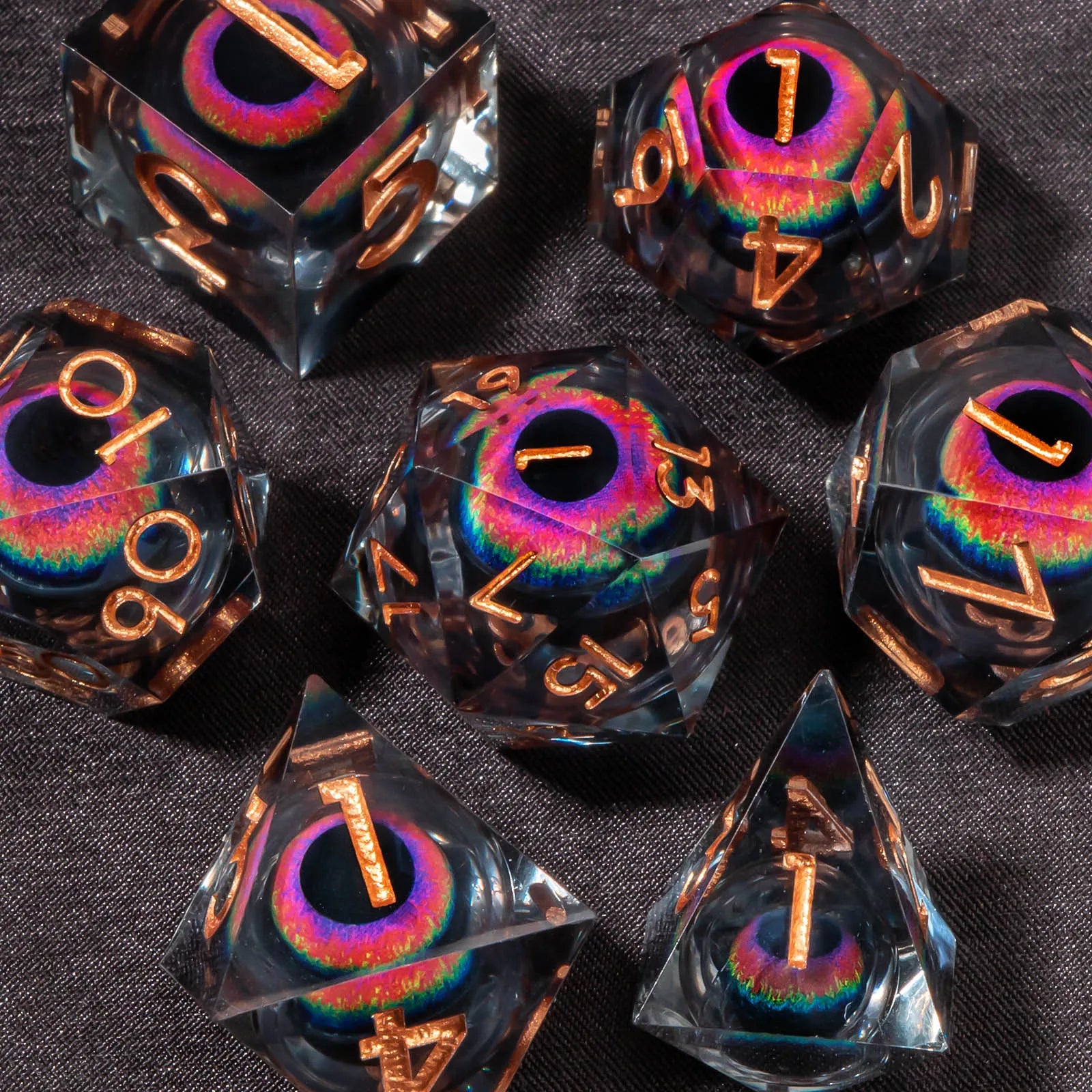 Dragon's Eye – 7-Piece Liquid Core Dice Sets