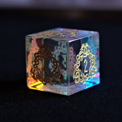 World Serpent Prism Glass Dice Set