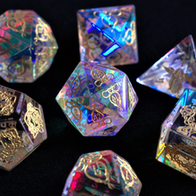 World Serpent Prism Glass Dice Set