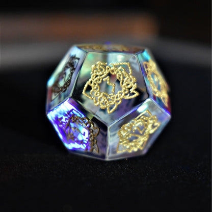 World Serpent Prism Glass Dice Set