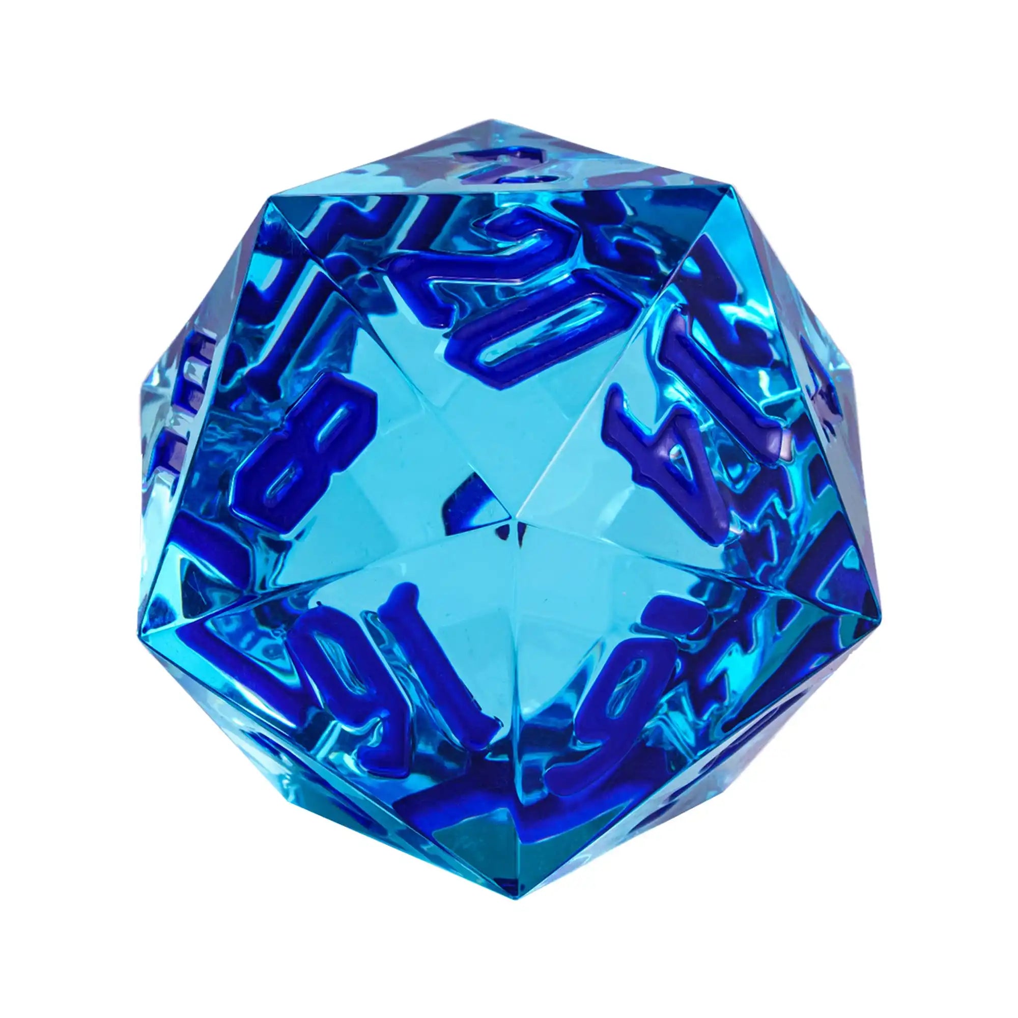 Crystal Giant D20 Die – Acrylic 20-Sided Polyhedral Dice
