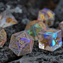 Coral Reef Prism Glass Dice Set