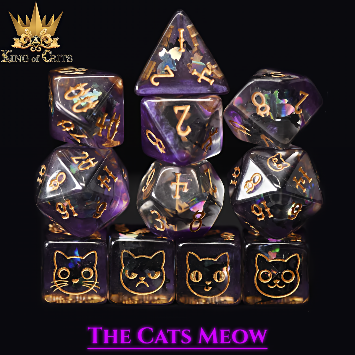 Cat's Meow Dice Set - 11-Piece Dice Set