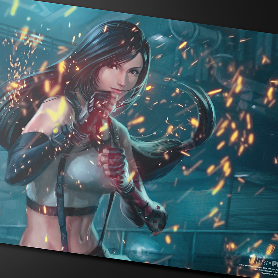 Tifa Final Fantasy MTG Playmat Close Up
