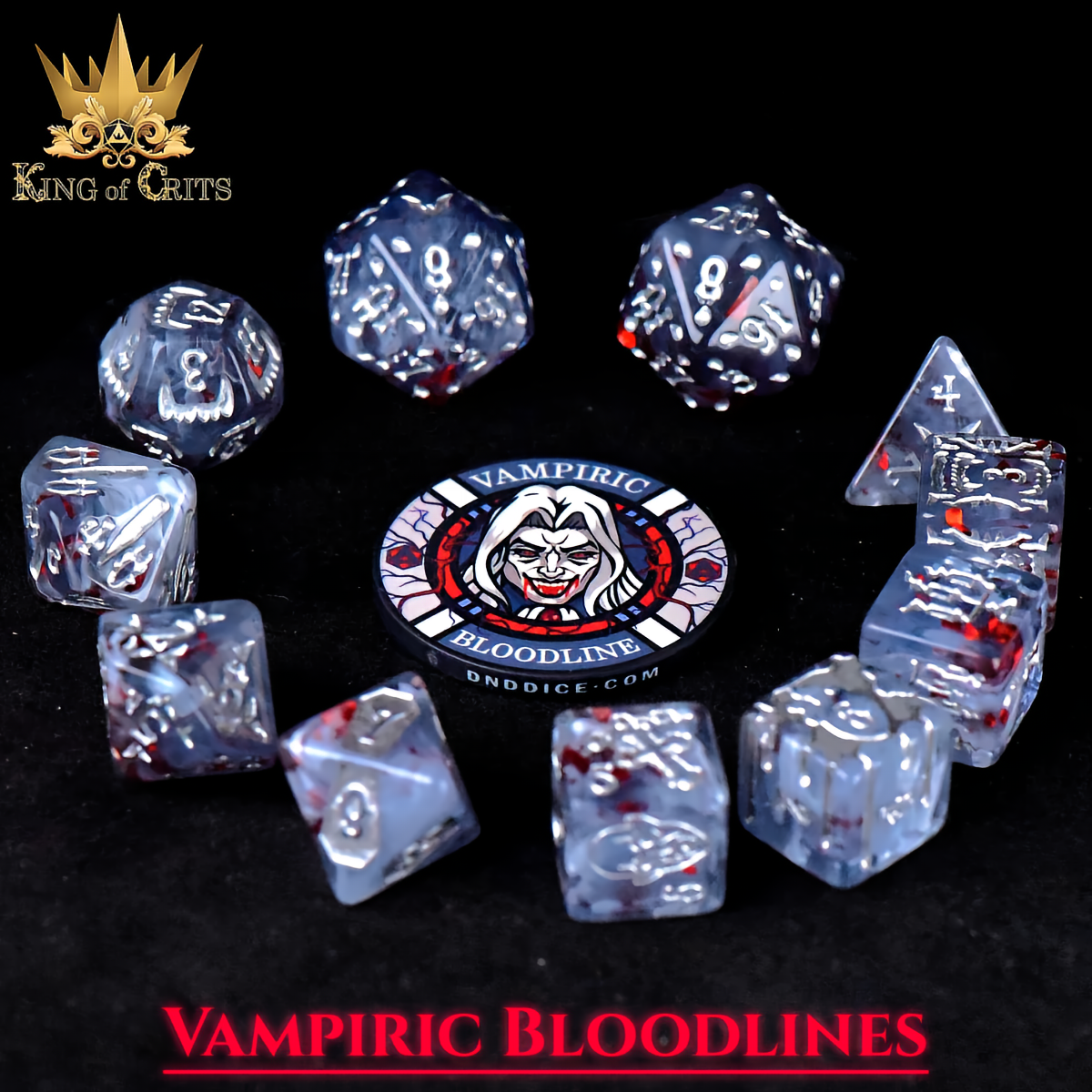 Vampiric Bloodlines Dice Set - 11-Piece Dice Set