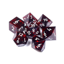 Ruby Red VHS Sharp Edge Dice Set