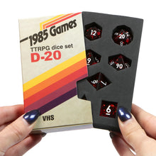 Ruby Red VHS Sharp Edge Dice Set