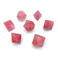 Watermelon Candy Jade Dice Set | Gemstone Dice