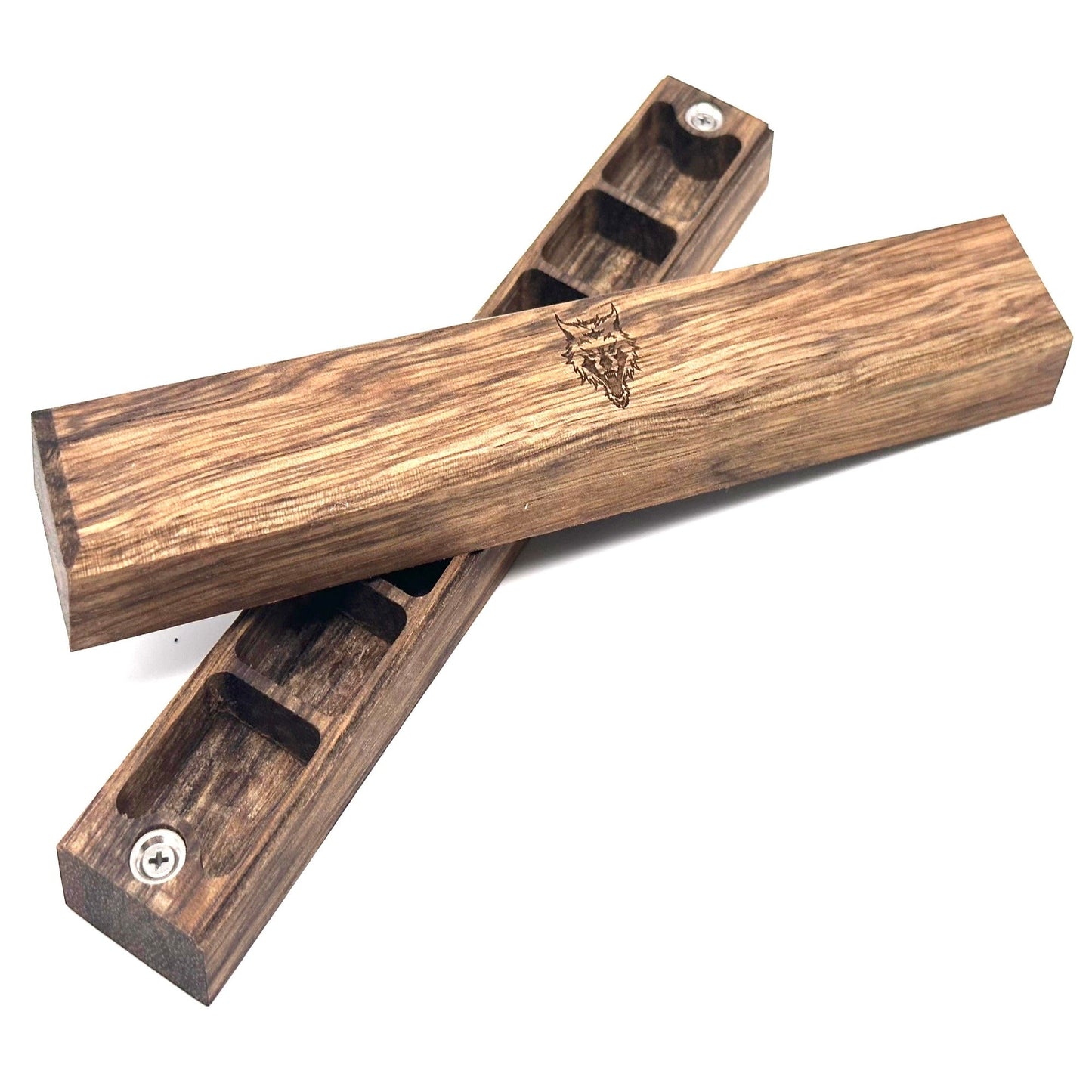 Black Limba Wolf Dice Case | Chest of Holding™