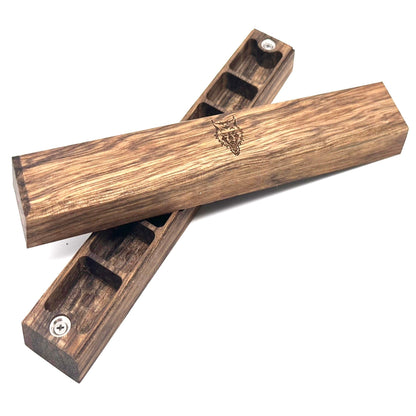 Black Limba Wolf Dice Case | Chest of Holding™