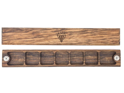 Black Limba Wolf Dice Case | Chest of Holding™