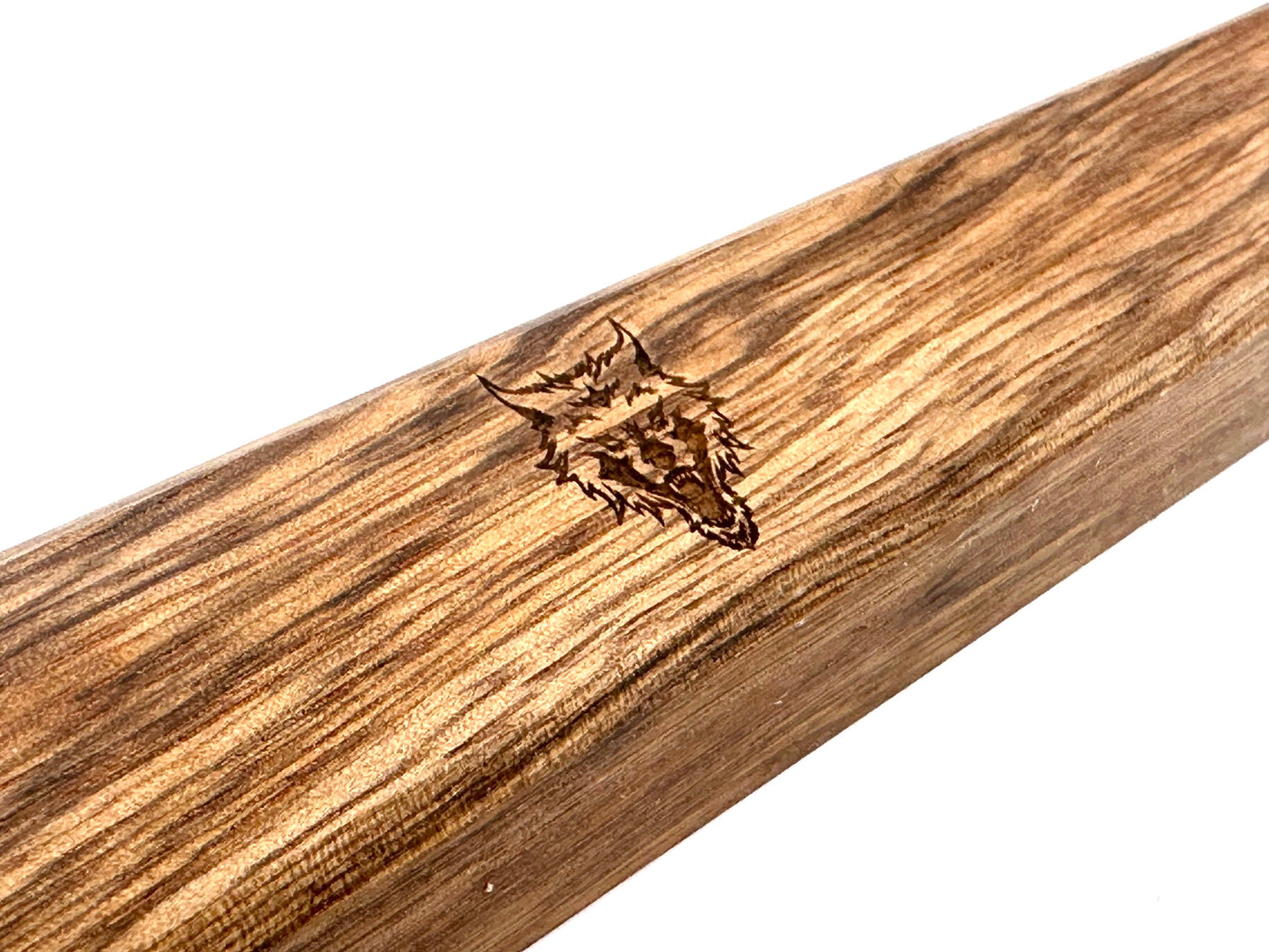 Black Limba Wolf Dice Case | Chest of Holding™