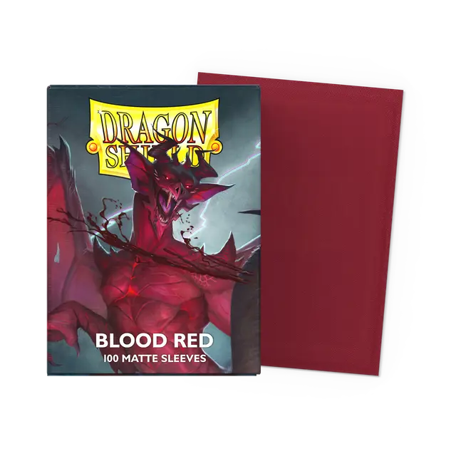 Matte Red Card Sleeves Dragon Shield