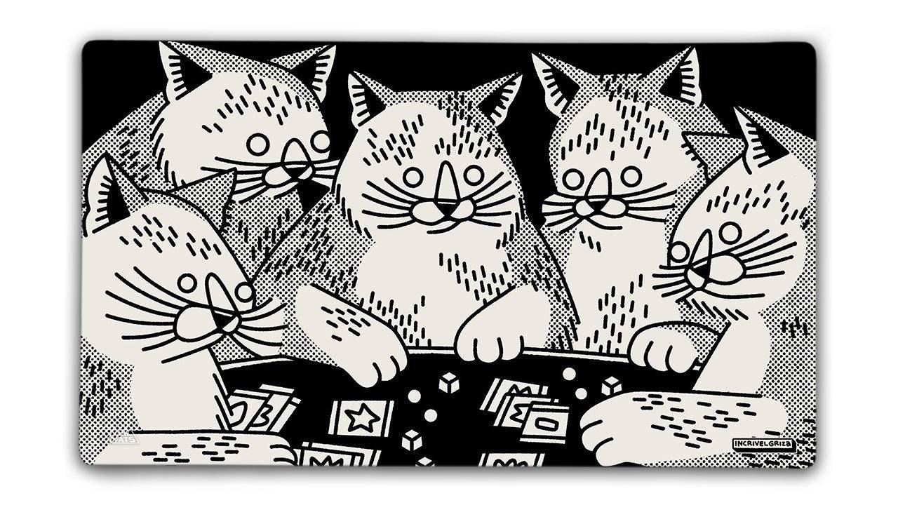 Cute Cat Game Night Playmat