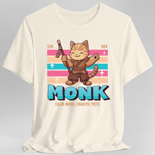 DnD Monk Tshirt Kawaii Cat - White