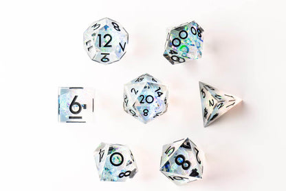 Crystal Ball VHS Sharp Edge Dice Set