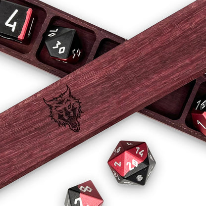 Purple Heart Wolf Dice Case | Chest of Holding™